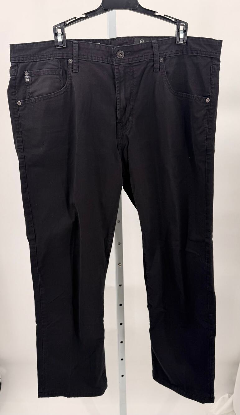 AG Adriano Goldschmied The Matchbox Men’s 38 Black Slim Straight Stretch Jeans